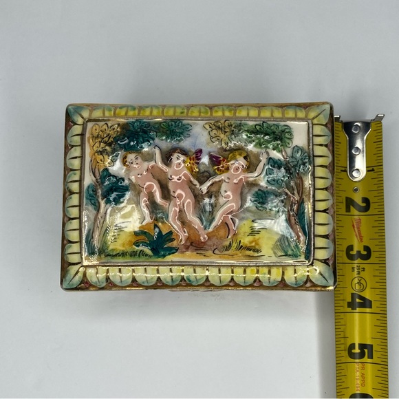 Vintage Capodimonte Ceramic Cigarette Box Mica Italy 73/96 - Picture 8 of 9
